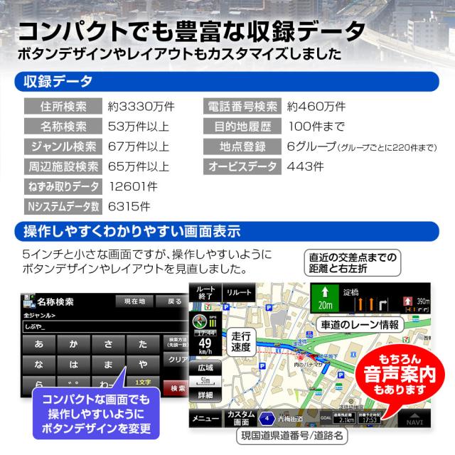 バイク用 ポータブルナビ 5インチ カーナビ 年 春版 地図搭載 ワンセグ Tv オービス Nシステム 速度取締の通販はau Pay マーケット お得なクーポン有 Car快適空間
