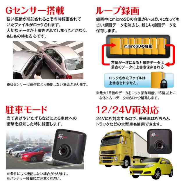 ドライブレコーダー ドラレコ オービスデータ搭載 3年間無償更新 Nシステム 速度取締 駐車監視 バッテリー低電圧保護常時録画の通販はau Pay マーケット お得なクーポン有 Car快適空間