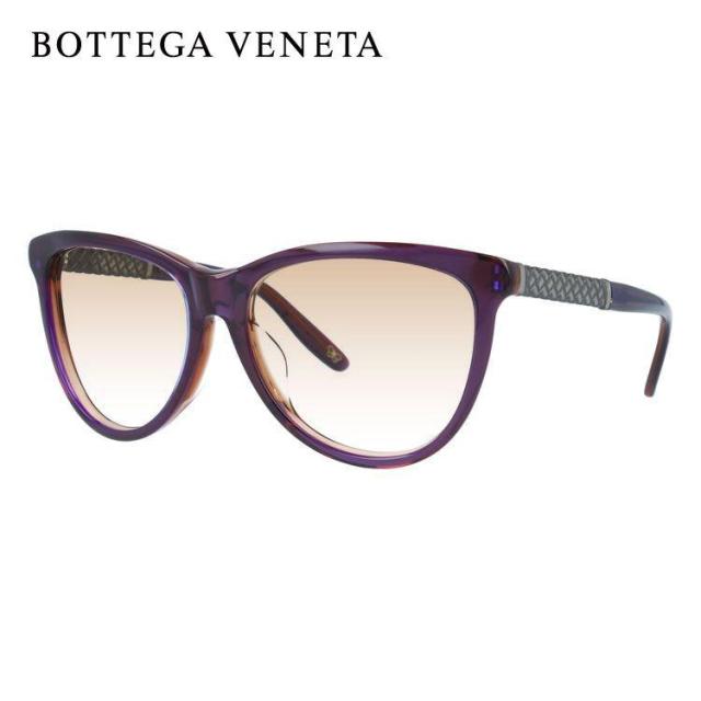 ボッテガヴェネタ ライトカラー サングラス BOTTEGA VENETA B.V.251FS F35/J8 56（PURP ANTSILV） パープル ブラウン/パープルグラデーション アジアンフィット 薄い色 オシャレ ドライブ レジャー 男女兼用