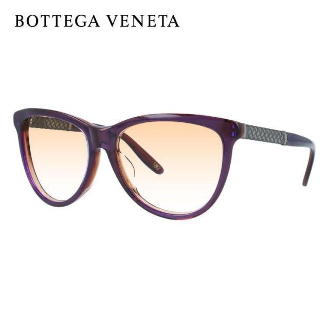 ボッテガヴェネタ ライトカラー サングラス BOTTEGA VENETA B.V.251FS F35/J8 56（PURP ANTSILV） パープル ブラウン/パープルグラデーション アジアンフィット 薄い色 オシャレ ドライブ レジャー 男女兼用