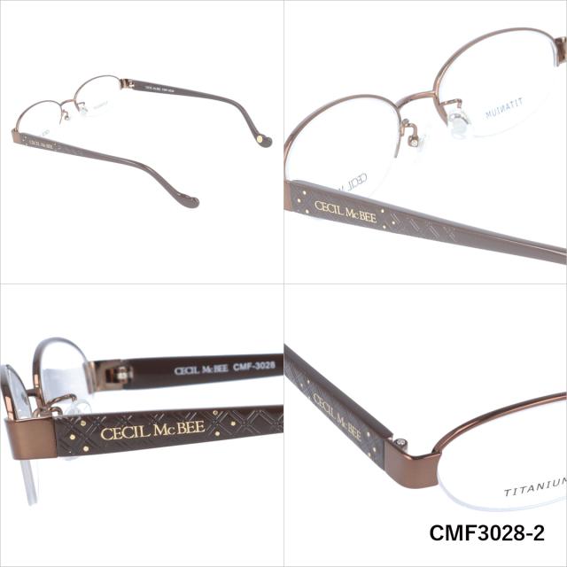 セシルマクビー メガネフレーム オーバル型 伊達メガネ CECIL McBEE