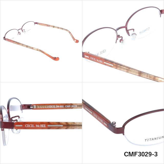 セシルマクビー メガネフレーム オーバル型 伊達メガネ CECIL McBEE