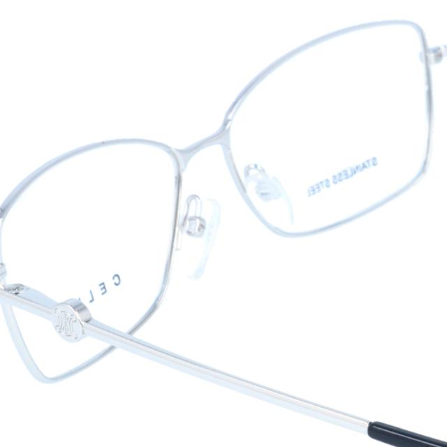 セリーヌ メガネフレーム スクエア型 伊達メガネ CELINE VC1243 0579 53サイズ レディース ブラゾン アイコン ロゴ