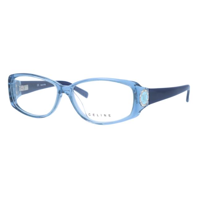 セリーヌ メガネフレーム オーバル型 伊達メガネ アジアンフィット CELINE VC1603S 097D 55サイズ レディース ブラゾン アイコン ロゴ ラインストーン ファッションメガネ セリーヌ メガネフレーム オーバル型 伊達メガネ アジアンフィット