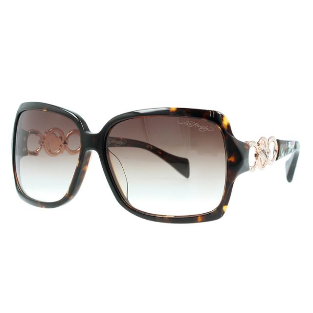 エドハーディー サングラス EdHardy ローズロングステム ROSES LONG STEM ブラウンホーン/ブラウングラデーション メンズ レディース_1