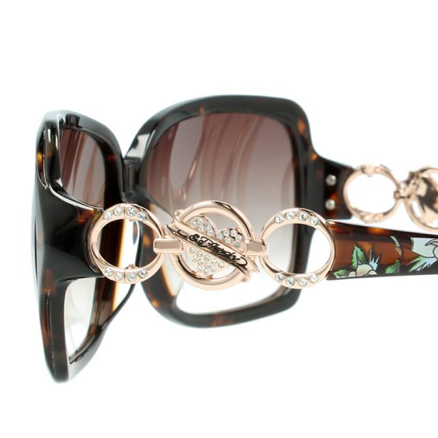 エドハーディー サングラス EdHardy ローズロングステム ROSES LONG STEM ブラウンホーン/ブラウングラデーション メンズ レディース_4