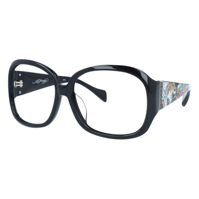 訳あり・フレームのみ エドハーディー アジアンフィット Ed Hardy KOI LEAPING＆DRAGON BLACK 61 バタフライ ユニセックス メンズ レディース