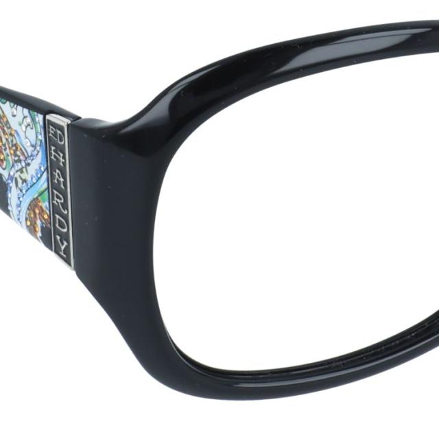 訳あり・フレームのみ エドハーディー アジアンフィット Ed Hardy KOI LEAPING＆DRAGON BLACK 61 バタフライ ユニセックス メンズ レディース