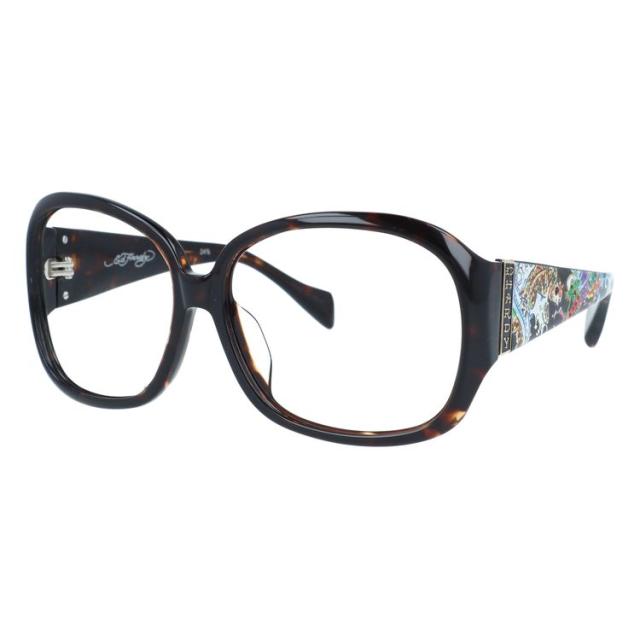 訳あり・フレームのみ エドハーディー アジアンフィット Ed Hardy KOI LEAPING＆DRAGON TORTOISE 61 バタフライ ユニセックス メンズ レディース