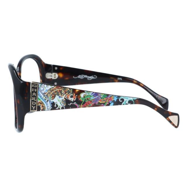 訳あり・フレームのみ エドハーディー アジアンフィット Ed Hardy KOI LEAPING＆DRAGON TORTOISE 61 バタフライ ユニセックス メンズ レディース