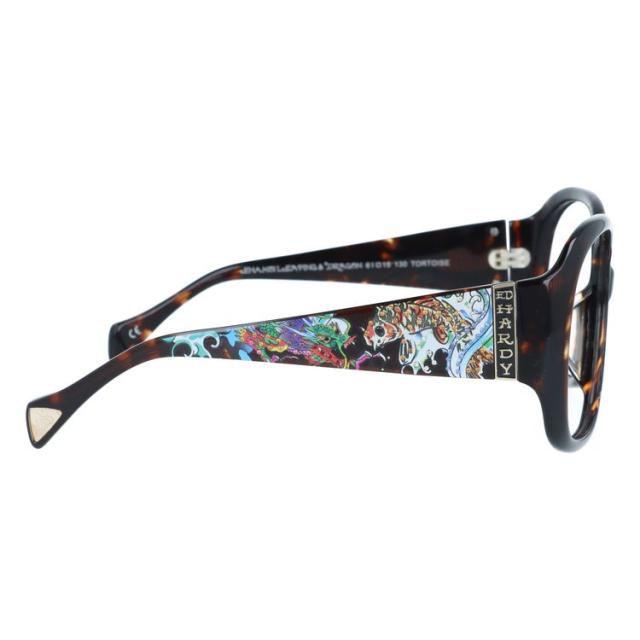 訳あり・フレームのみ エドハーディー アジアンフィット Ed Hardy KOI LEAPING＆DRAGON TORTOISE 61 バタフライ ユニセックス メンズ レディース