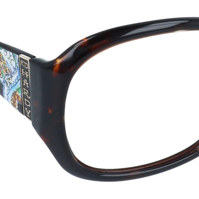 訳あり・フレームのみ エドハーディー アジアンフィット Ed Hardy KOI LEAPING＆DRAGON TORTOISE 61 バタフライ ユニセックス メンズ レディース