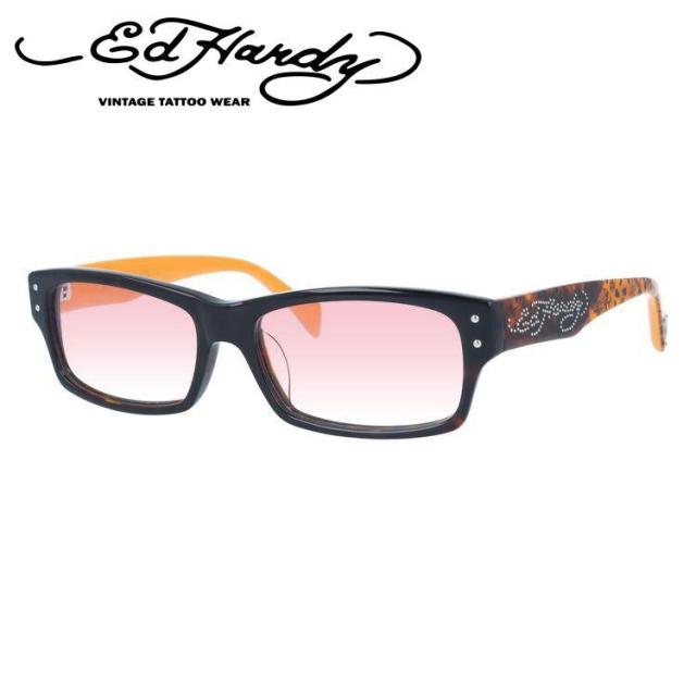 【選べる15色 ライトカラーレンズ】エドハーディー EdHardy ライトカラー サングラス EHOA015 3 TORTOISE トータス スクエア型 薄い色 オシャレ ドライブ レジャー おしゃれ ギフト メンズ レディース UVカット 紫外線 UV対策 選べる15色 ライトカラーレンズ】エドハーディー EdHardy ライトカラー