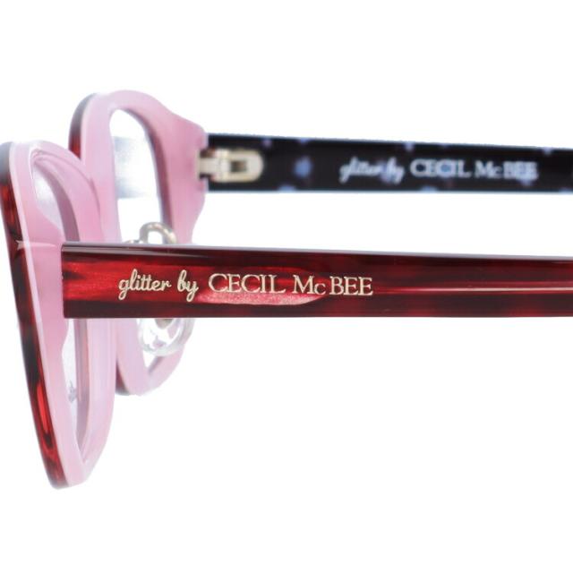 glitter by CECIL McBEE セシルマクビー レディース メガネ 眼鏡 シンプル かわいい GCF 7502-3 51サイズ オーバル型 度付き 度なし UVカット 紫外線 ブランド サングラス 伊達 ダテ