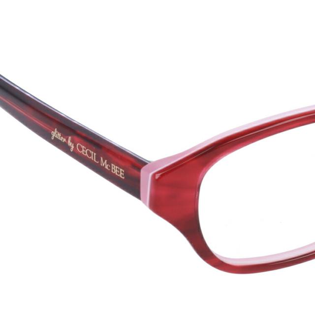 glitter by CECIL McBEE セシルマクビー レディース メガネ 眼鏡 シンプル かわいい GCF 7502-3 51サイズ オーバル型 度付き 度なし UVカット 紫外線 ブランド サングラス 伊達 ダテ