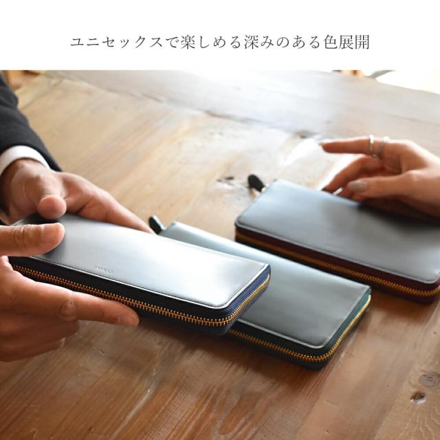 本革 日本製 GOHNE ゴーネ L1101-19A 全3カラー レッド ブルー