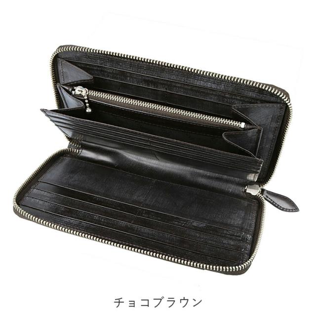 本革 日本製 GOHNE ゴーネ M1105-20A 全4カラー ロイヤルブラック チョコブラウン ネイビーブルー モスグリーン made in Tokyo ラウンドファスナー長財布 トラベルウォレット パスポートウォレット 小銭入れ付き 牛革 リアルレザー ブライドルレザー 通帳_2