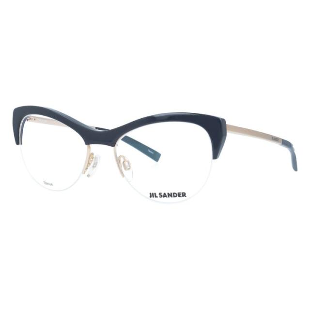 JIL SANDER メガネフレーム フォックス型 伊達メガネ ジル・サンダー 伊達 眼鏡 J2010-C 54 レディース ファッションメガネ ハイブランド_1