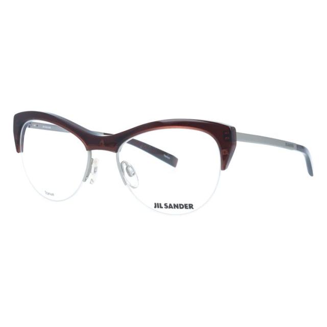 JIL SANDER メガネフレーム フォックス型 伊達メガネ ジル・サンダー 伊達 眼鏡 J2010-D 54 レディース ファッションメガネ ハイブランド_1
