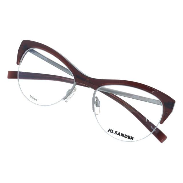 JIL SANDER メガネフレーム フォックス型 伊達メガネ ジル・サンダー 伊達 眼鏡 J2010-D 54 レディース ファッションメガネ ハイブランド_9