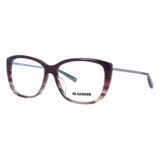 JIL SANDER メガネフレーム スクエア型 伊達メガネ ジル・サンダー 伊達 眼鏡 J4002-L 55 アジアンフィット レディース ファッションメガネ ハイブランド_1