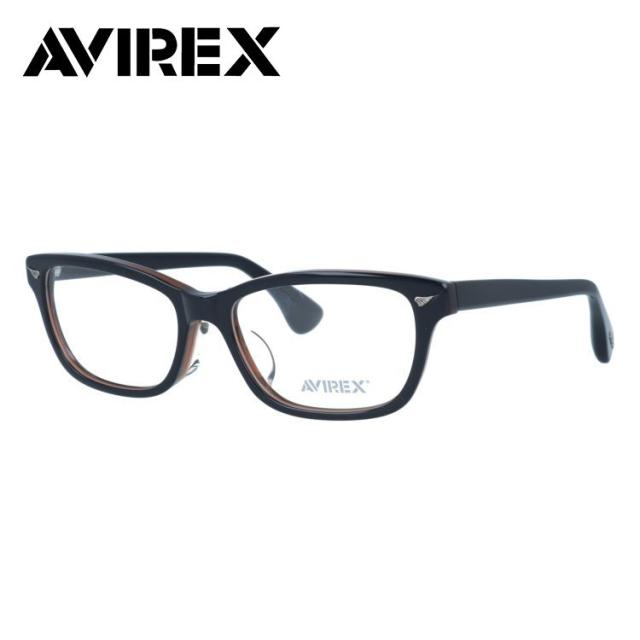 アヴィレックス メガネ フレーム AVIREX AR201 B-BR 54 伊達メガネ 度付き 度入り 遠近両用 老眼鏡 アジアンフィット  スクエア メンズ レディース 国内正規品