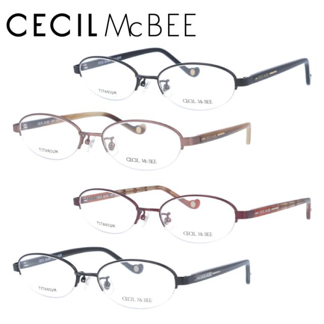 セシルマクビー メガネフレーム オーバル型 伊達メガネ CECIL McBEE