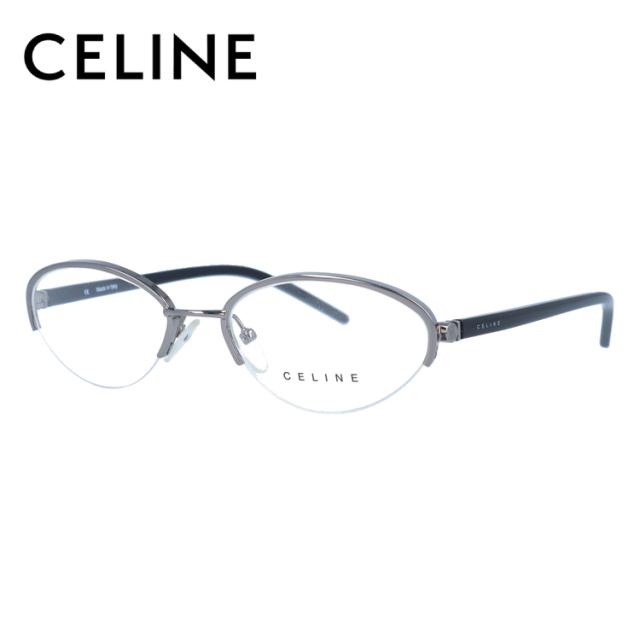 セリーヌ メガネフレーム オーバル型 伊達メガネ CELINE VC1252M 0568 52サイズ レディース ブラゾン アイコン ロゴ