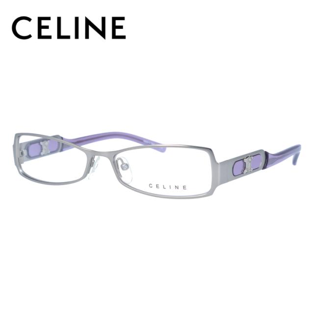 セリーヌ メガネフレーム スクエア型 伊達メガネ CELINE VC1451M 0581 54サイズ レディース ブラゾン アイコン ロゴ