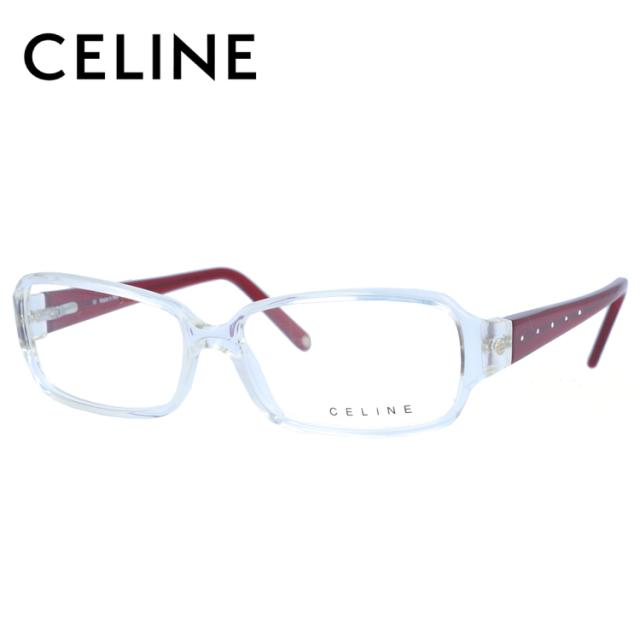 セリーヌ メガネフレーム スクエア型 伊達メガネ レギュラーフィット CELINE VC1581S 0P79 55サイズ レディース ブラゾン アイコン ロゴ ラインストーン ファッションメガネ