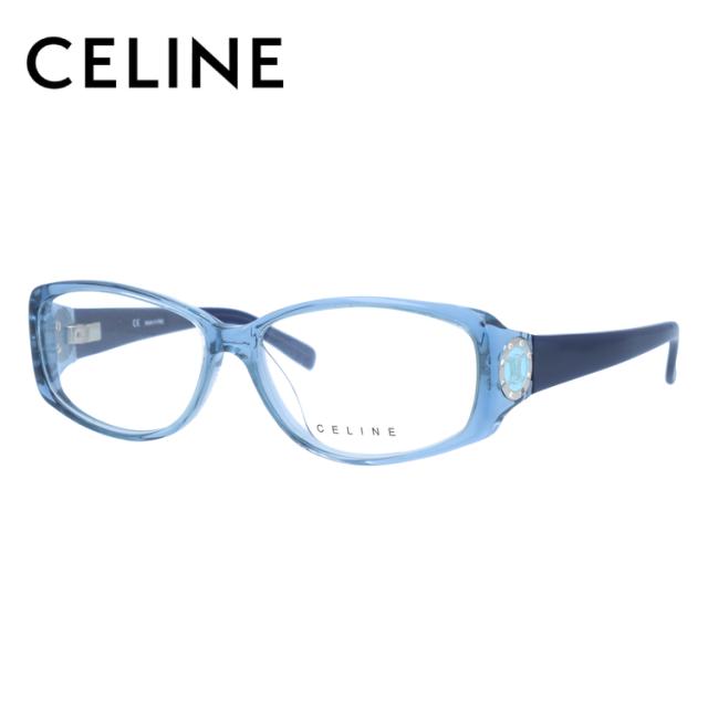 セリーヌ メガネフレーム オーバル型 伊達メガネ アジアンフィット CELINE VC1603S 097D 55サイズ レディース ブラゾン アイコン ロゴ ラインストーン ファッションメガネ