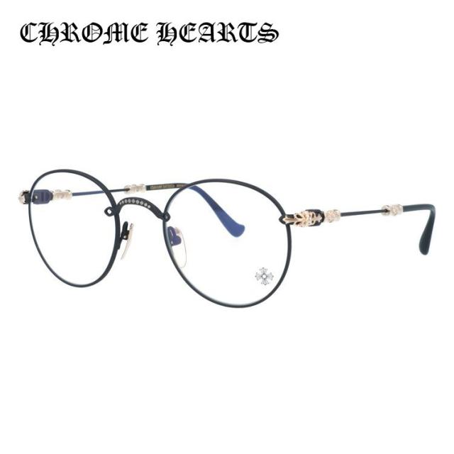 クロムハーツ メガネフレーム 伊達メガネ CHROME HEARTS BUBBA-A MBK-18KGP-P 49 フローラル ボストン ユニセックス メンズ レディース