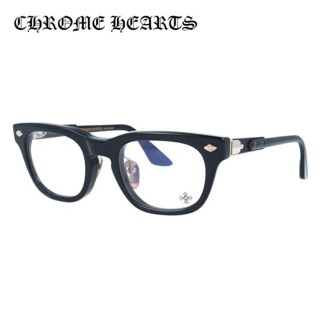 クロムハーツ メガネフレーム 伊達メガネ アジアンフィット CHROME HEARTS BAGGINS-A BK-P-18KGP 51 フレアニー ウェリントン ユニセックス メンズ レディース