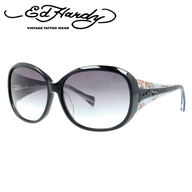 エドハーディー サングラス EdHardy コイレアピン KOI LEAPING ブラック/スモークグラデーション メンズ レディース UVカット メガネの通販は