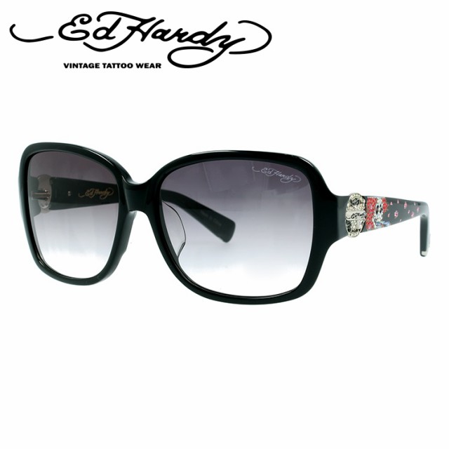 エドハーディー サングラス EdHardy ビューティフルゴースト BEAUTIFUL GHOST 2 BLACK メンズ レディース UVカット メガネの通販はファッションサングラス