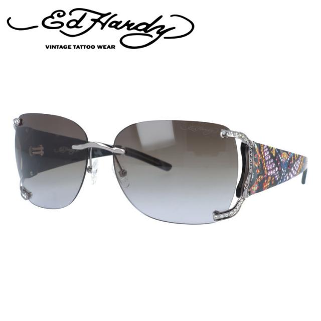 訳あり エドハーディー サングラス アジアンフィット Ed Hardy BUTTERFLY GIRL GUN 62 バタフライ アウトレット品 ユニセックス メンズ レディース