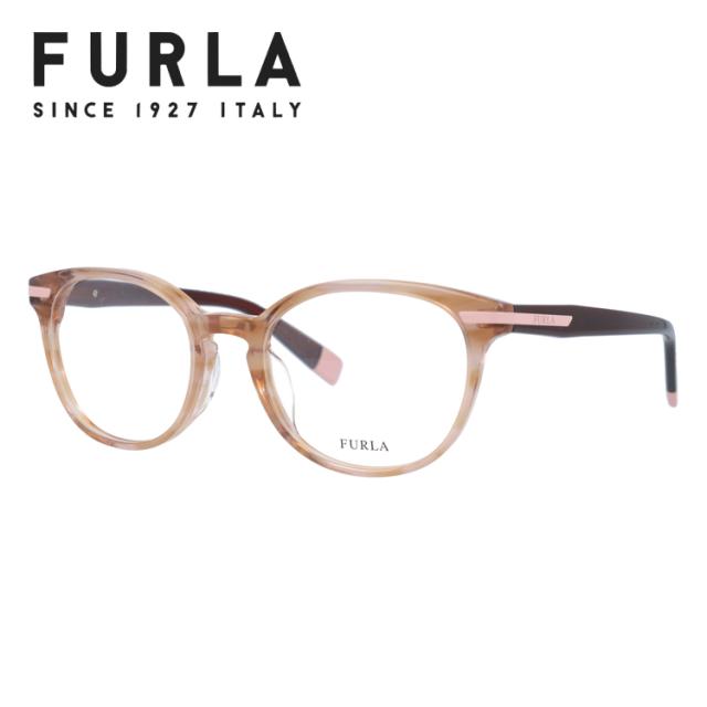 フルラ メガネフレーム ウェリントン型 伊達メガネ アジアンフィット FURLA VFU175J 0K61 50サイズ ユニセックス メンズ レディース