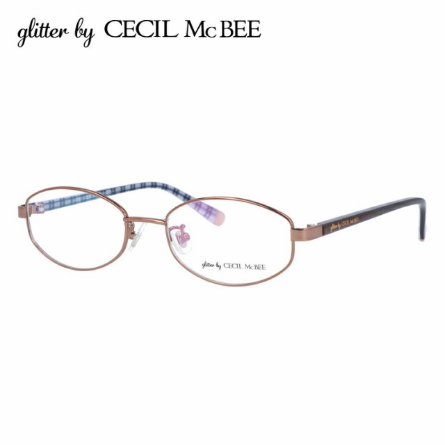 グリッターバイセシルマクビー メガネフレーム アジアンフィット glitter by CECIL McBEE GCF 3502-3 50サイズ オーバル レディース