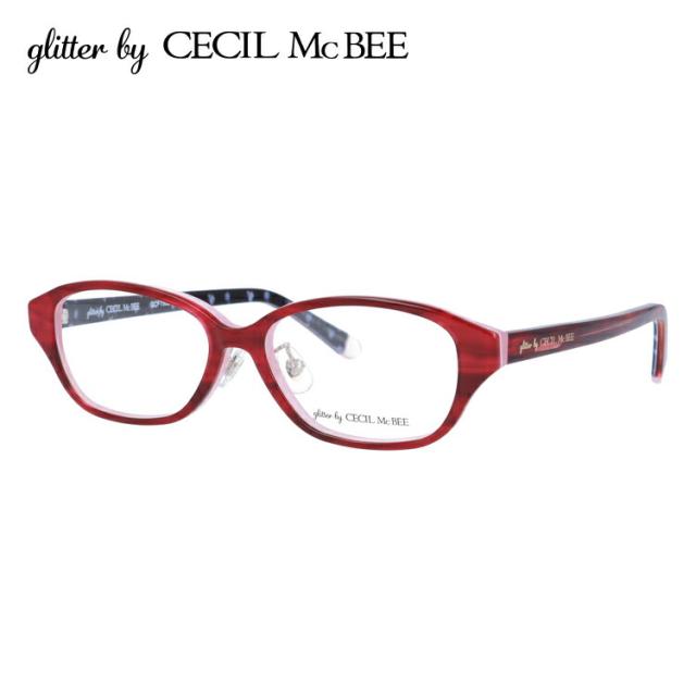 glitter by CECIL McBEE セシルマクビー レディース メガネ 眼鏡 シンプル かわいい GCF 7502-3 51サイズ オーバル型 度付き 度なし UVカット 紫外線 ブランド サングラス 伊達 ダテ