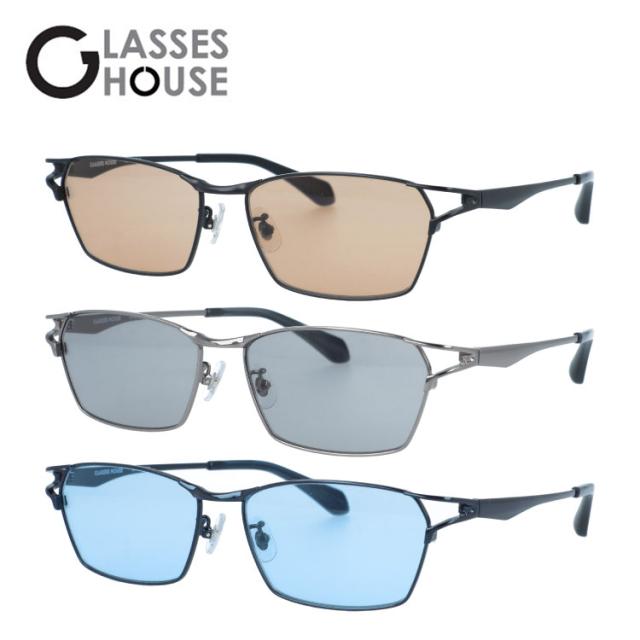 グラスハウス サングラス GLASSES HOUSE GHS 9506 全3カラー 58 スクエア アジアンフィット 調整可能ノーズパッド ユニセックス メンズ レディース 国内正規品