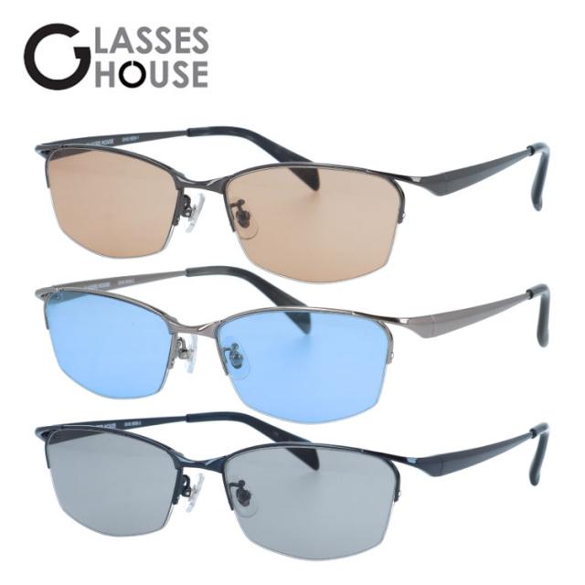 グラスハウス サングラス アジアンフィット 調整可能ノーズパッド GLASSES HOUSE GHS 9508 全3カラー 56 スクエア ユニセックス メンズ レディース 国内正規品