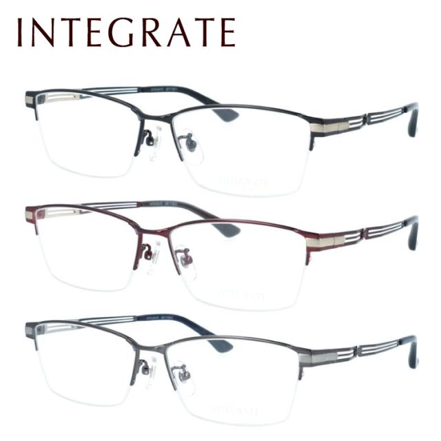 インテグレート メガネフレーム 伊達メガネ INTEGRATE IGF 7125 57 全3カラー スクエア型 アジアンフィット 調整可能ノーズパッド メンズ レディース