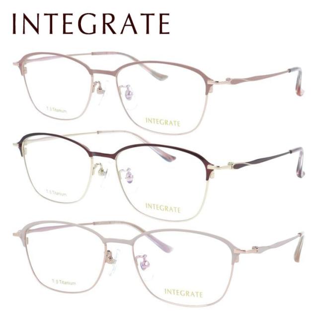 インテグレート メガネフレーム 伊達メガネ アジアンフィット 調整可能ノーズパッド INTEGRATE IGF 8151 53 全3カラー スクエア ユニセックス メンズ レディース