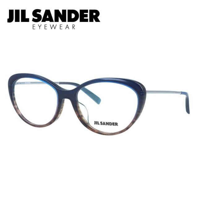 JIL SANDER メガネフレーム フォックス型 伊達メガネ ジル・サンダー 伊達 眼鏡 J4001-M 55 アジアンフィット レディース ファッションメガネ ハイブランド