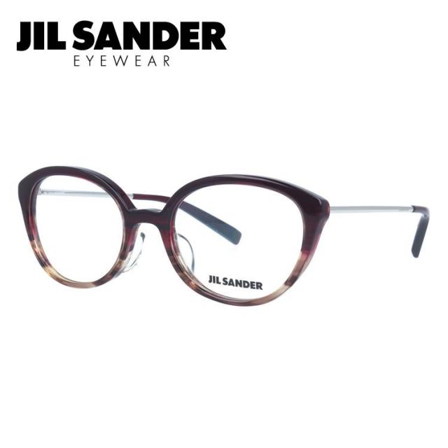 JIL SANDER メガネフレーム フォックス型 伊達メガネ ジル・サンダー 伊達 眼鏡 J4007-D 52 レギュラーフィット レディース ファッションメガネ ハイブランド
