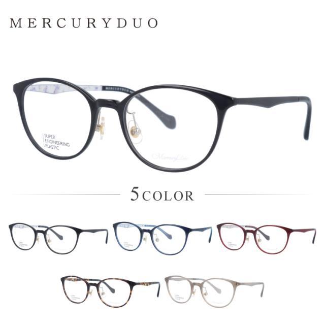 メガネ 眼鏡 度付き 度なし おしゃれ MERCURYDUO マーキュリーデュオ MDF2011 全5色 52サイズ 花柄 ウェリントン型 レディース 女性 UVカット 紫外線 サングラス 伊達 ダテ