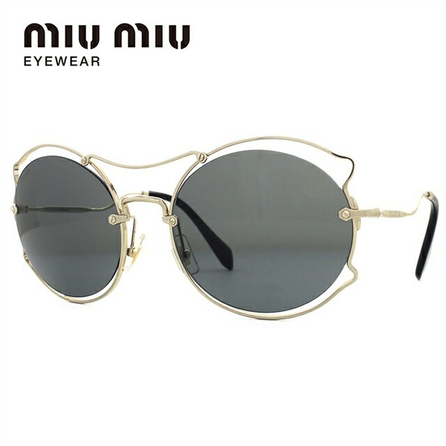 【訳あり】ミュウミュウ サングラス miu miu MU50SS ZVN9K1 57サイズ オーバル型 レディース 女性用対策 UV対策 おしゃれ