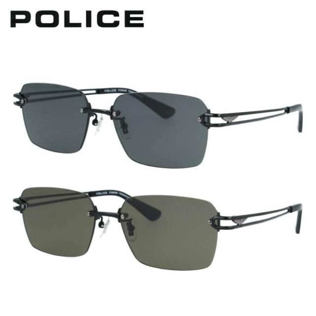ポリス サングラス 偏光 アジアンフィット/フルフィット/調整可能ノーズパッド/クリングス POLICE SPLT68J 56 全2カラー スクエア 男女兼用 メンズ レディース