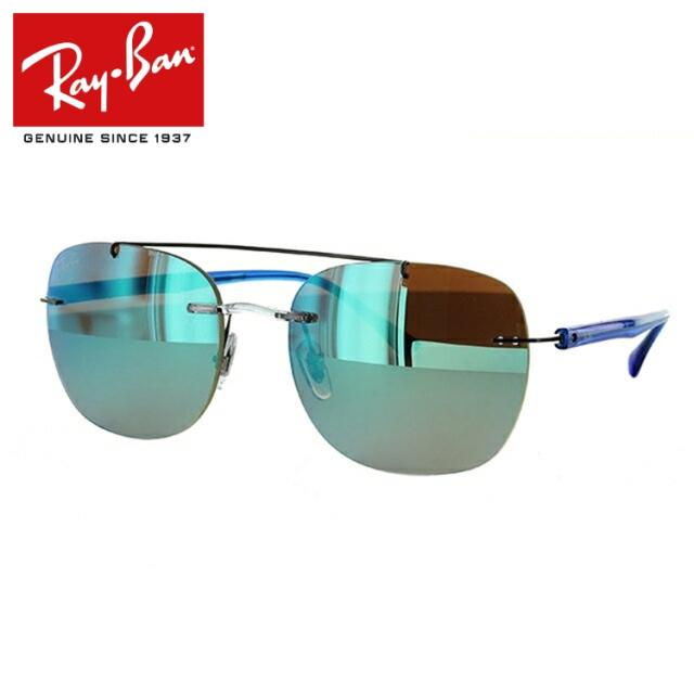 【訳あり】レイバン サングラス ミラーレンズ Ray-Ban RB4280 6289B7 55サイズ LIGHT RAY スクエア（ダブルブリッジ）