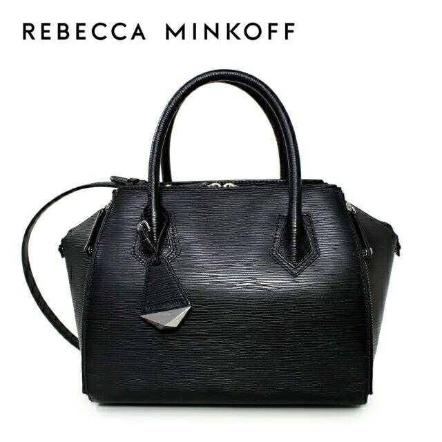 【訳あり】レベッカミンコフ ハンドバッグ REBECCAMINKOFF HS15EWVS16 001 ブラック BLACK MINI PERRY SATCHEL 2WAYバッグ レディース 革